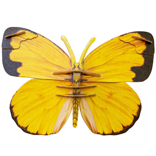 Foto de Rompecabezas 3D Makebug Mariposa Amarillo Niv 1 con 21 piezas 