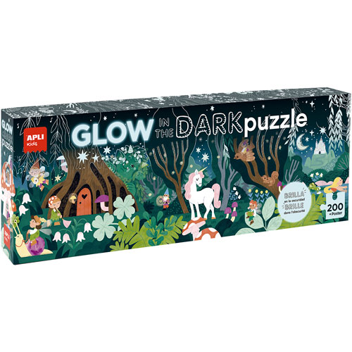 Foto de Rompecabezas Apli Kids Glow Bosque Magico Con 200 Piezas 
