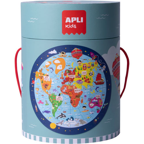 Foto de Rompecabezas Circular Apli Kids Mapamundi Con 48 Piezas 