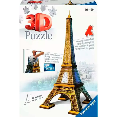 Foto de Rompecabezas Ravensburger 3D Torre Eiffel 43Cm Con 216 Piezas 