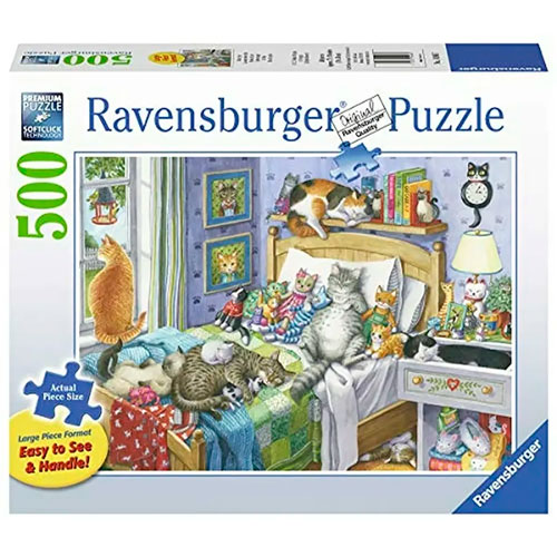 Foto de Rompecabezas Ravensburger Siesta De Gatos Con 500 Piezas 