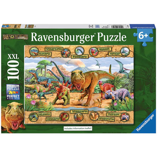 Foto de Rompecabezas Ravensburger Xl Dinosaurios Con 100 Piezas 