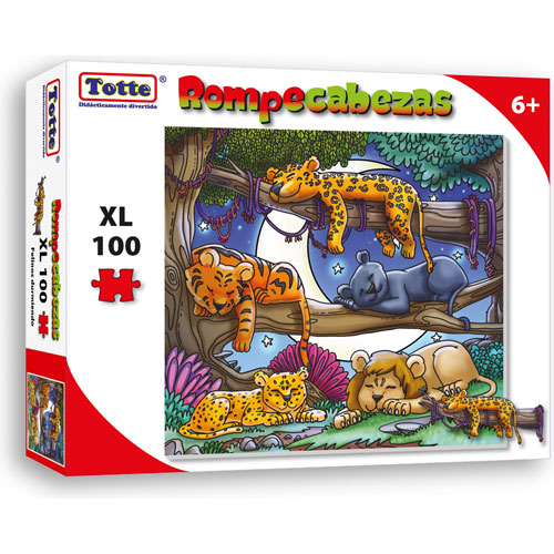 Totte Rompecabezas Totte T402 Felinos Durmido 100 Piezas | Papelería Lumen