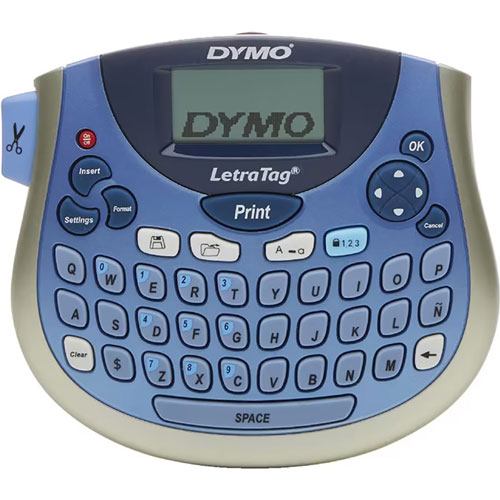 Etiquetadora Dymo Letratag 100H portátil teclado ABC azul - Etiquetas - Los  mejores precios