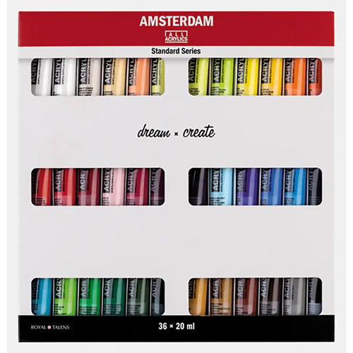 Foto de Set Acrílico 36 Acrílicos Amsterdam 20 ml 