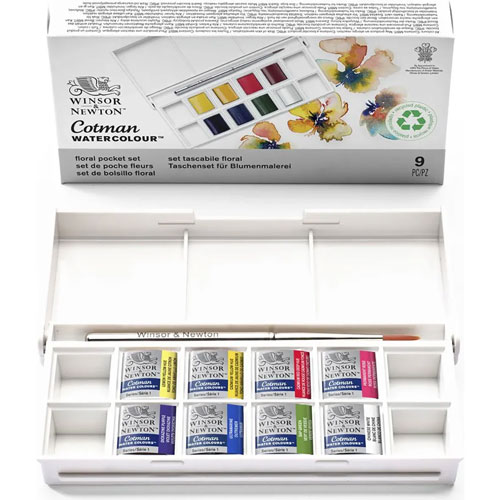 Foto de Set Acuarela para Naturaleza con 8 Pastillas Cotman Winsor & Newton 