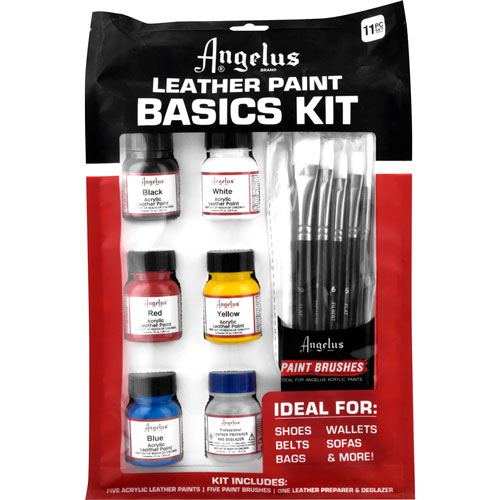 Foto de Set Pintura Para Cuero Angelus Basics Kit Box 7Pcs 