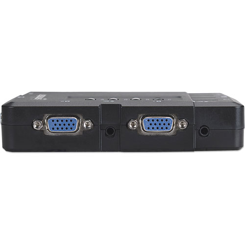 Switch Kvm Manhattan 4 puertos Usb con soporte de audio Lumen