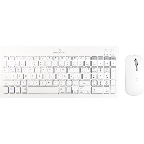 Foto de Teclado Pchoice Pc-201380 Zebrary Kit Inalámbrico Blanco 