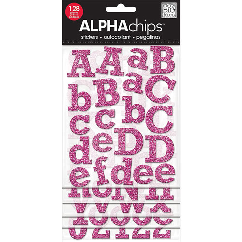 Foto de Stickers Happy Planner Rockwell Glitter Dk Pink Alpha 