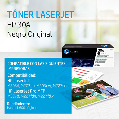 Toner Kingdo Cartucho De Tóner De Repuesto Copatible Para HP 30X