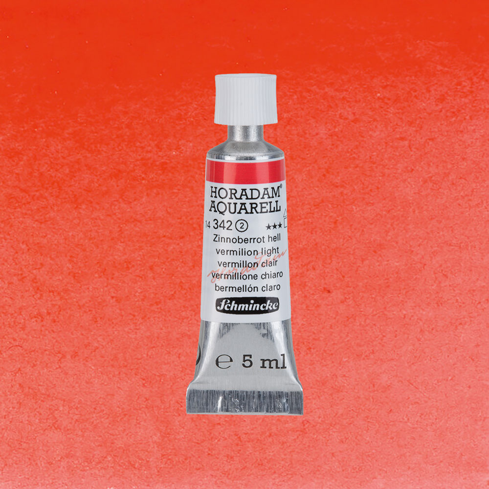 Schmincke HORADAM AQUARELL - Acquerello Per Artisti, Tubo 5 Ml - Colore 342 Vermiglio Chiaro (Light Vermilion) - Made In Germany