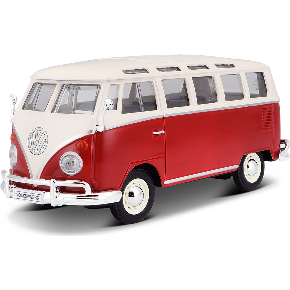 Volkswagen Samba Van Maisto Premiere 1:25 Diecast Rosso E Bianco - Nuovo In Scatola