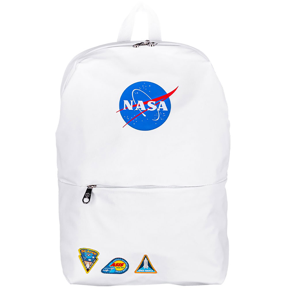 Backpack Nasa Nsb22320-2 con Escudos Blanco | Papelería Lumen