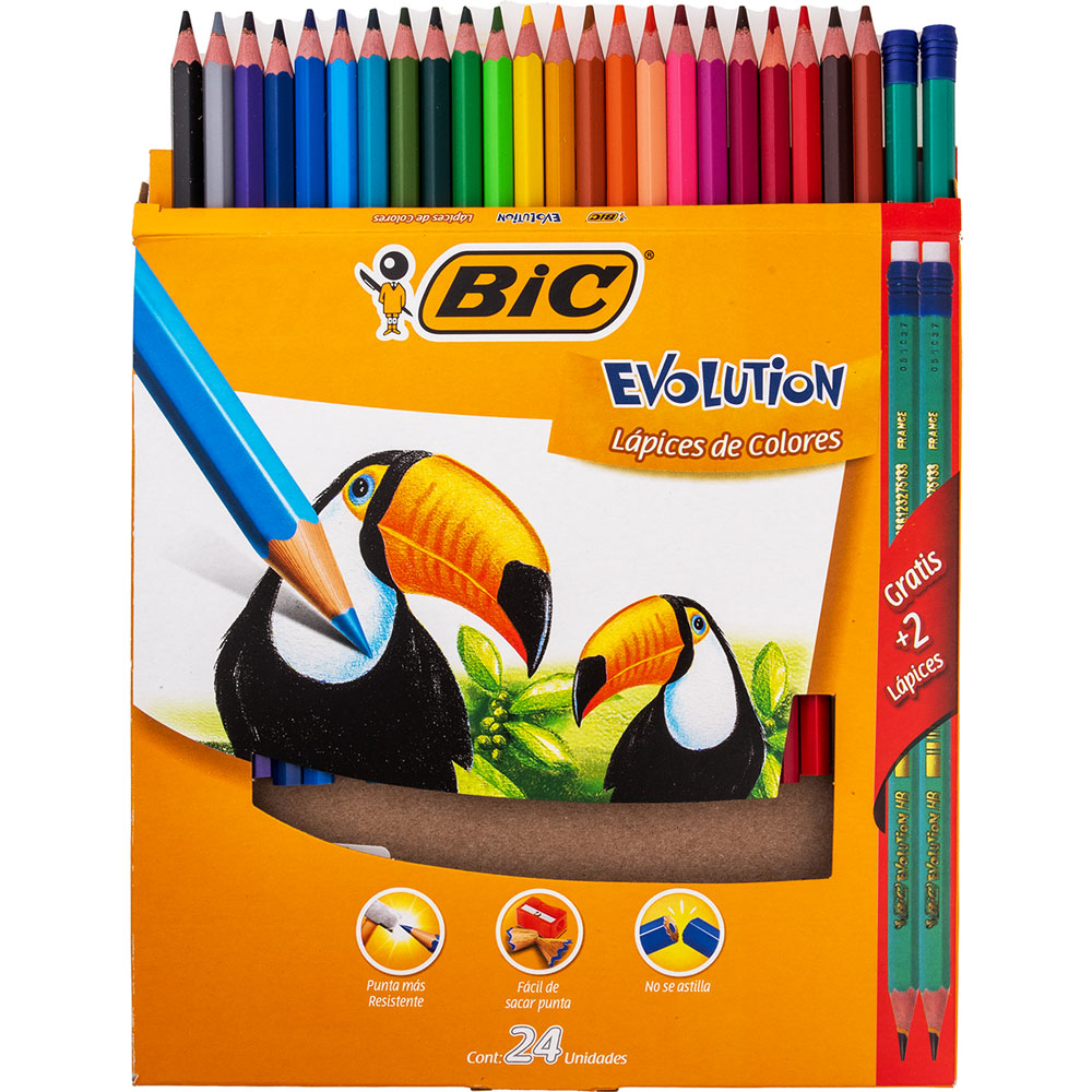 Colores BIC Evolution caja con 24 colore
