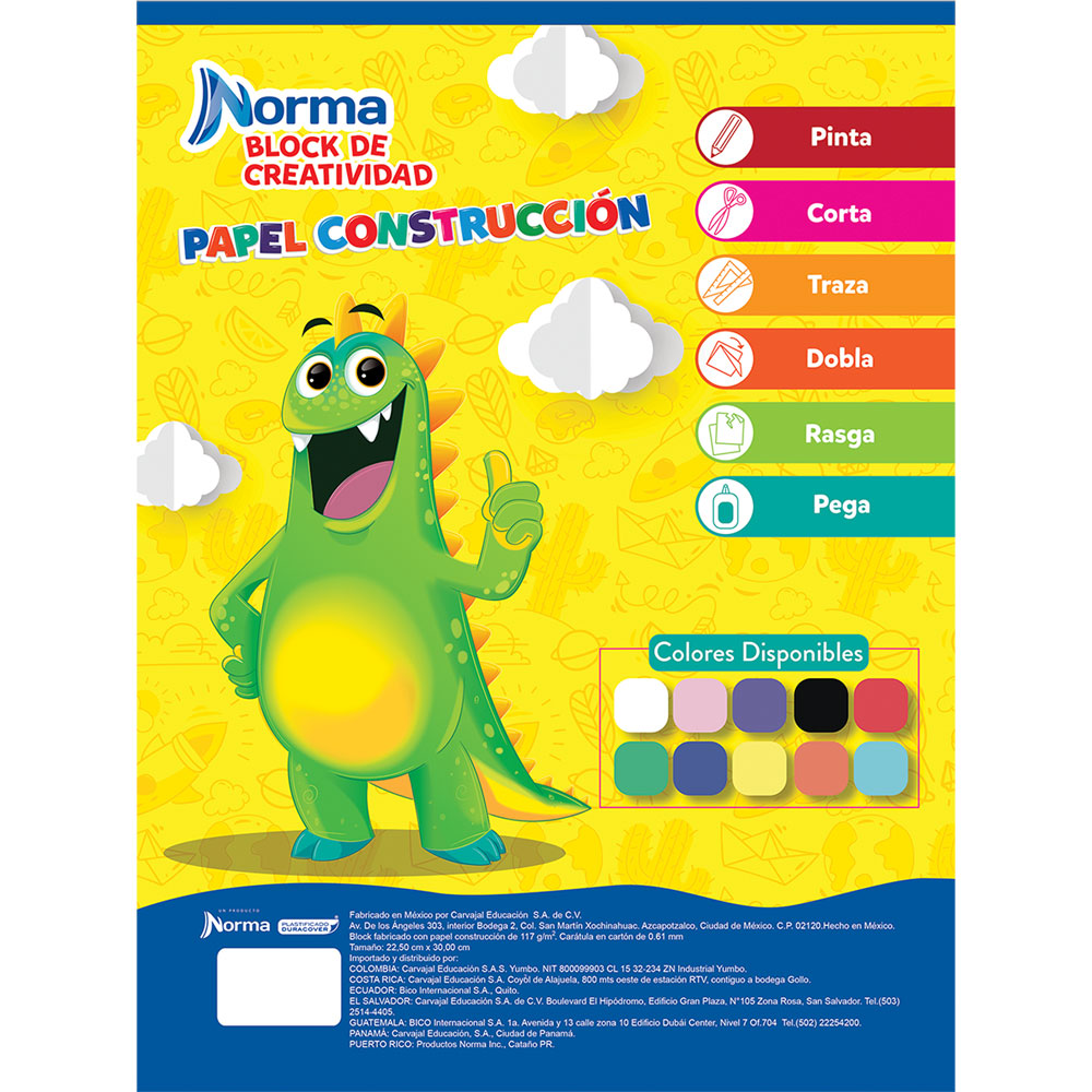 Block escolar Norma construcción 23x30cm 50 hojas