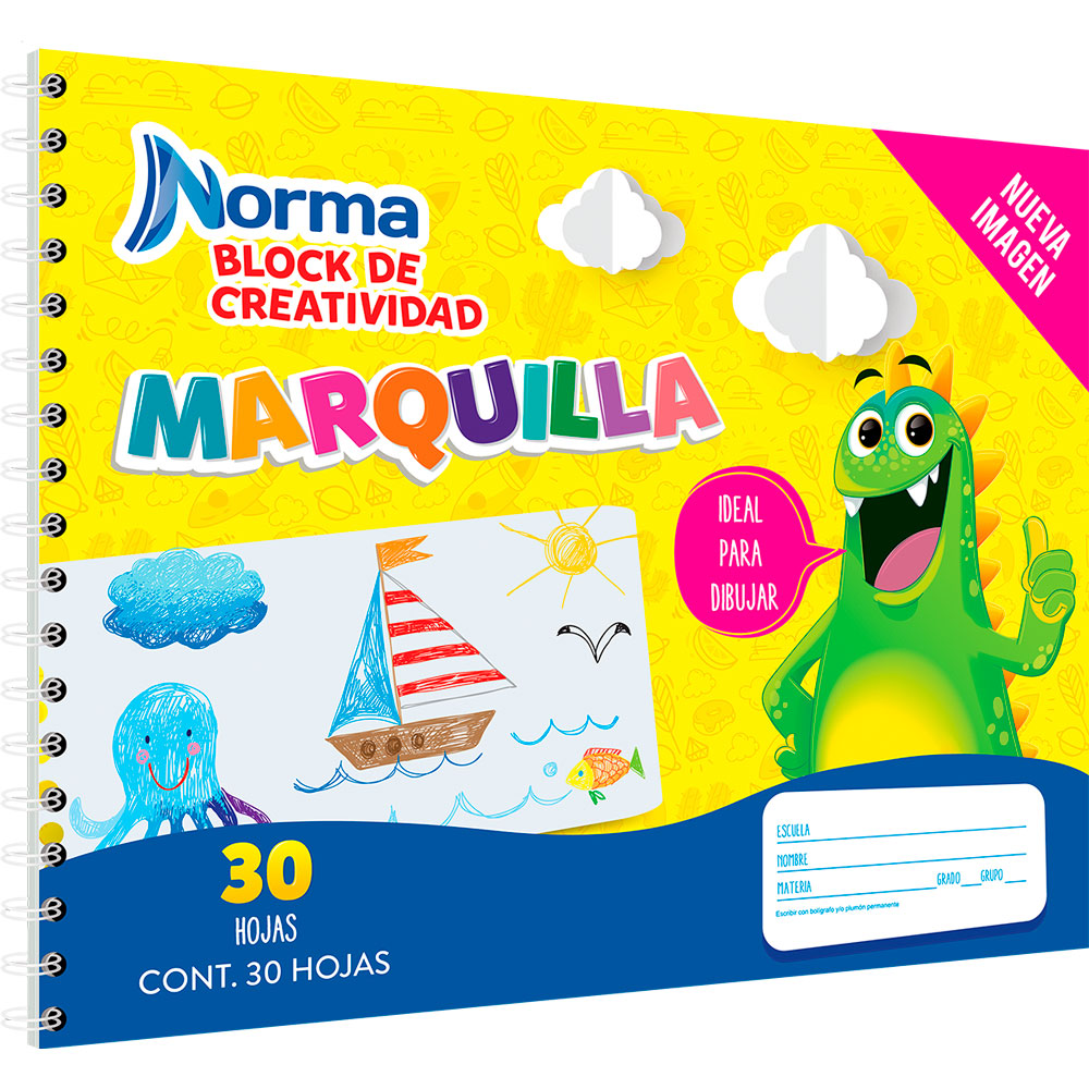 Block escolar Norma marquilla blanco 30 hojas
