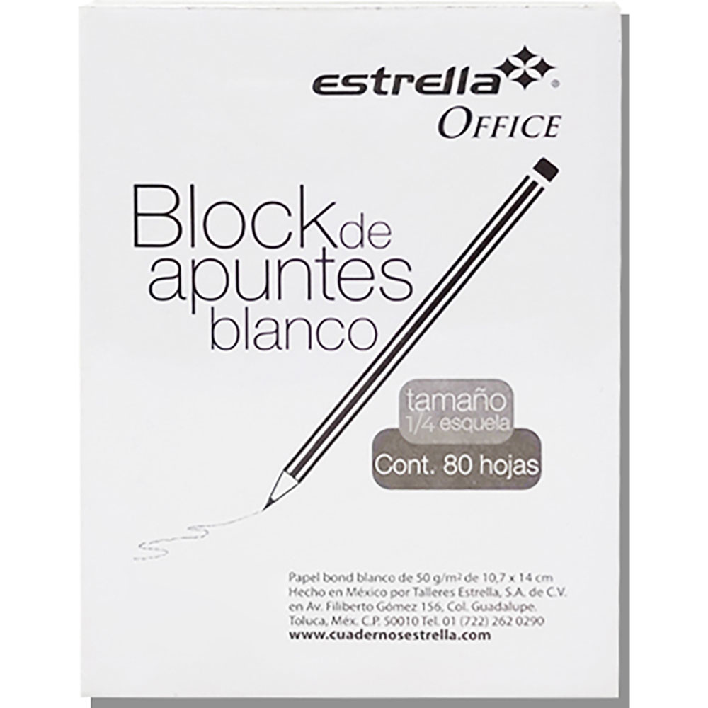 Block Notas Estrella 1/4 Esquela 80 Hojas | Lumen