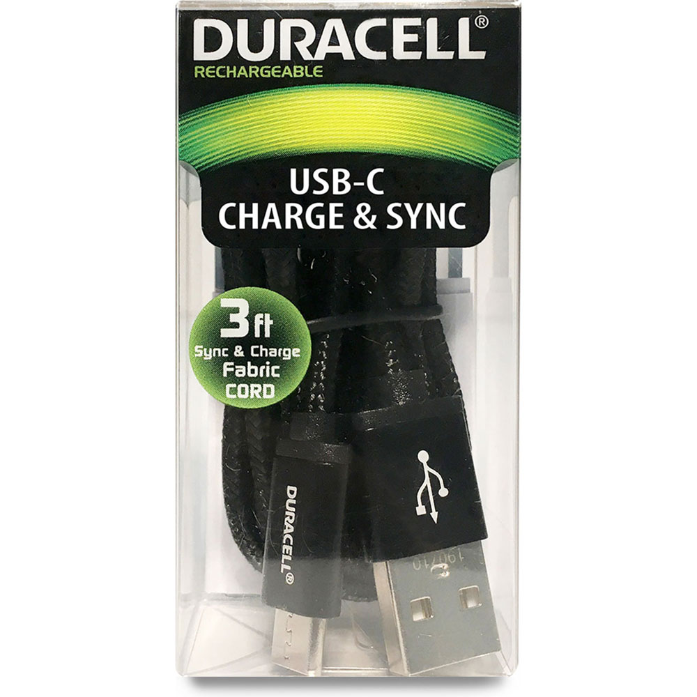 Cable Duracell Usb-C A Usb 0.9M | Papelería Lumen