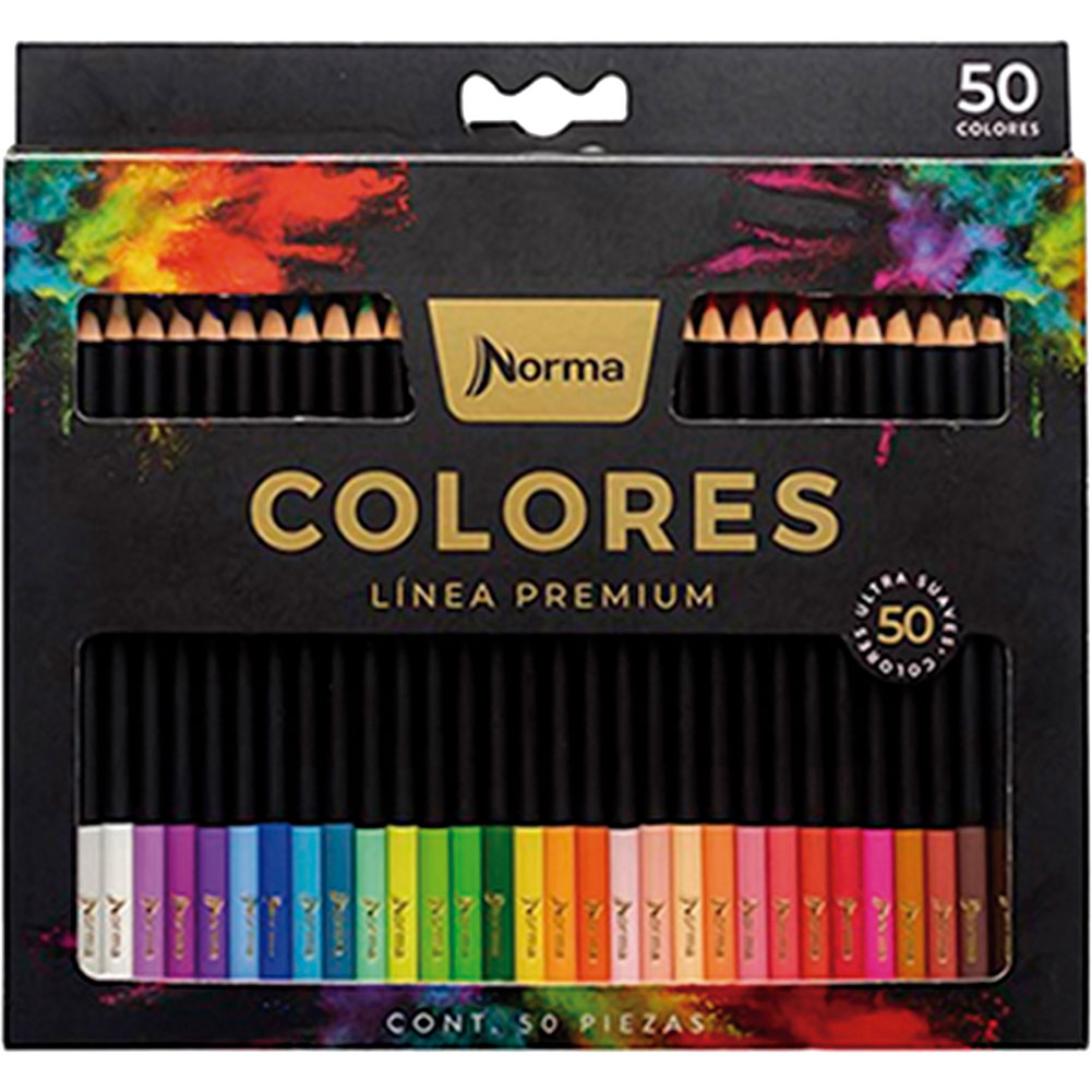 Colores Norma Premium con 50 Piezas | Papelería Lumen