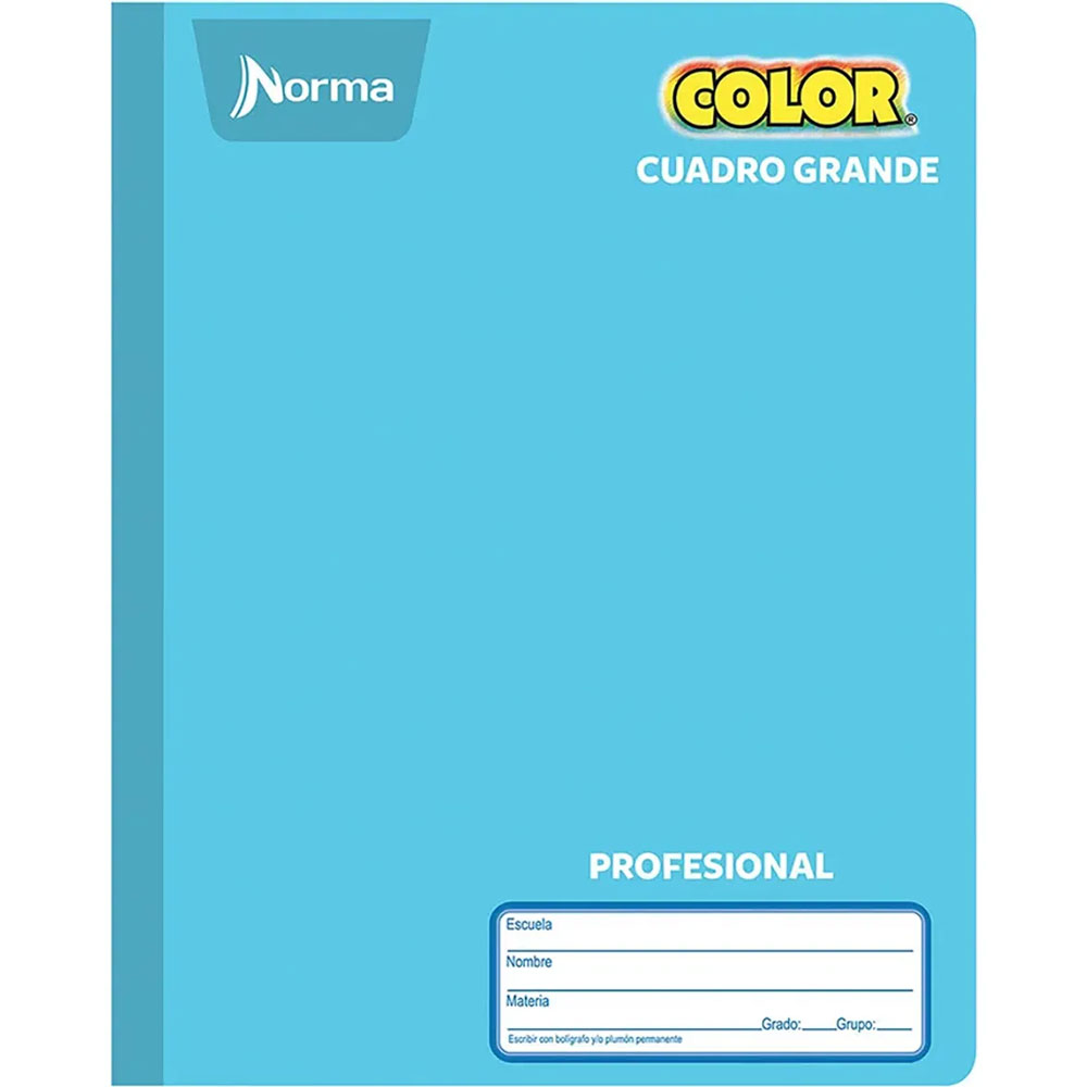 Cuaderno Cosido Profesional Norma Color 360 Cuadro Grande 100 Hojas 2818