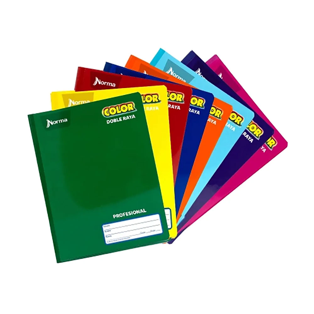 Cuaderno cosido profesional Norma Color 360 de raya 100 hojas