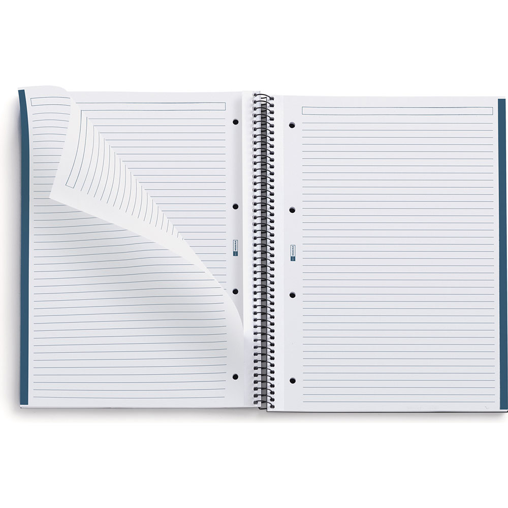 Miquelrius Emotions Notizbuch – Liniert, 27,9 X 21,6 Cm, 80 Blatt, Marineblau, 3-fach Gelocht