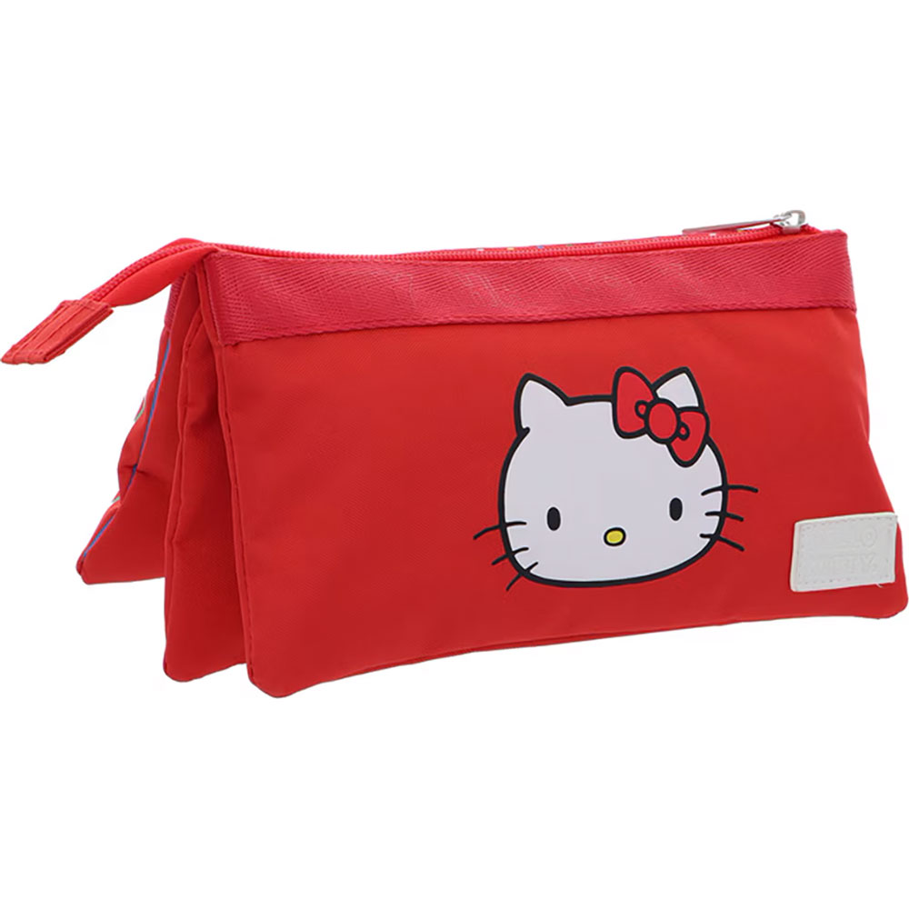 Estuche Escolar Hello Kitty Ruz Roja