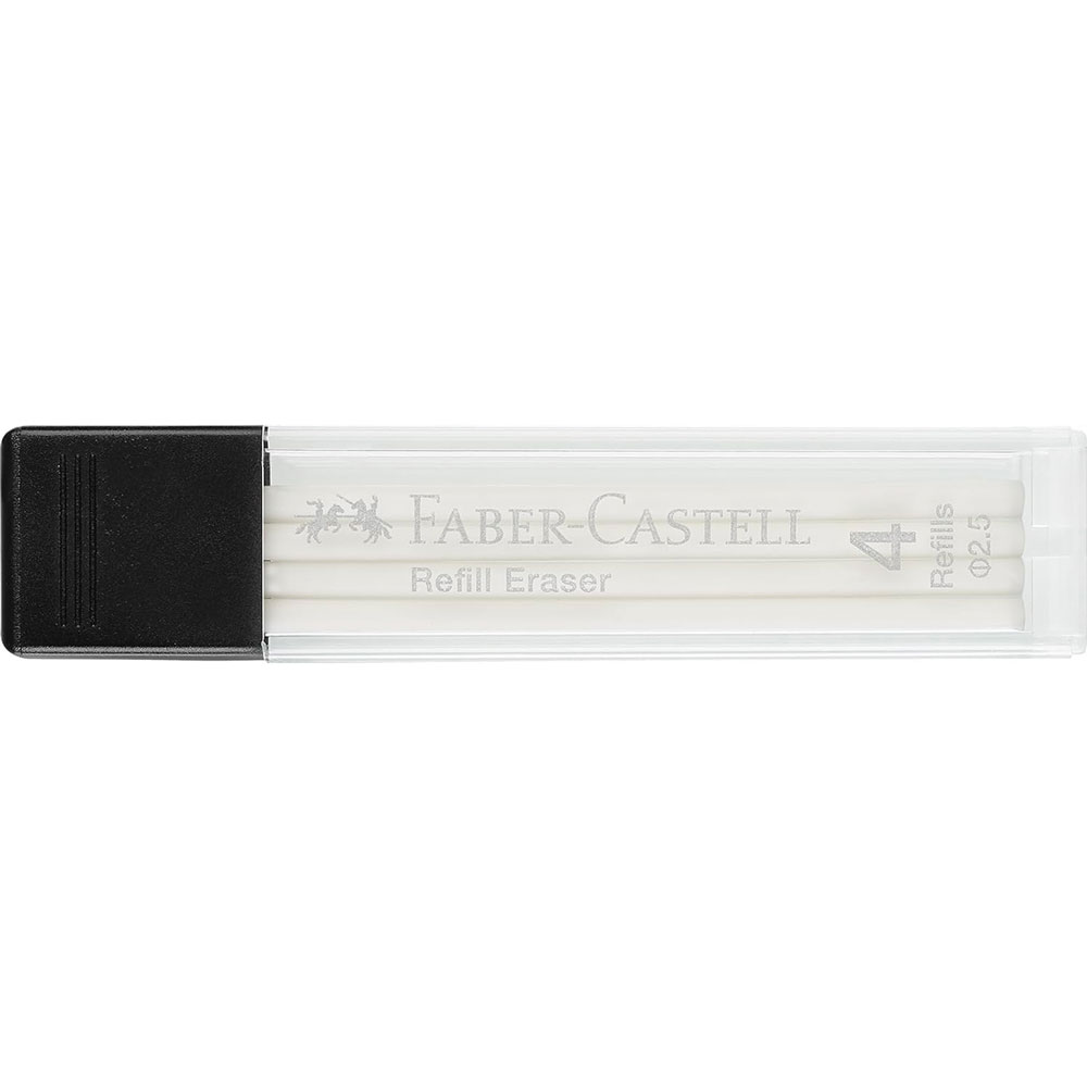 Faber-Castell - Capuchones De Goma De Borrar, 6 Unidades, Color Gris