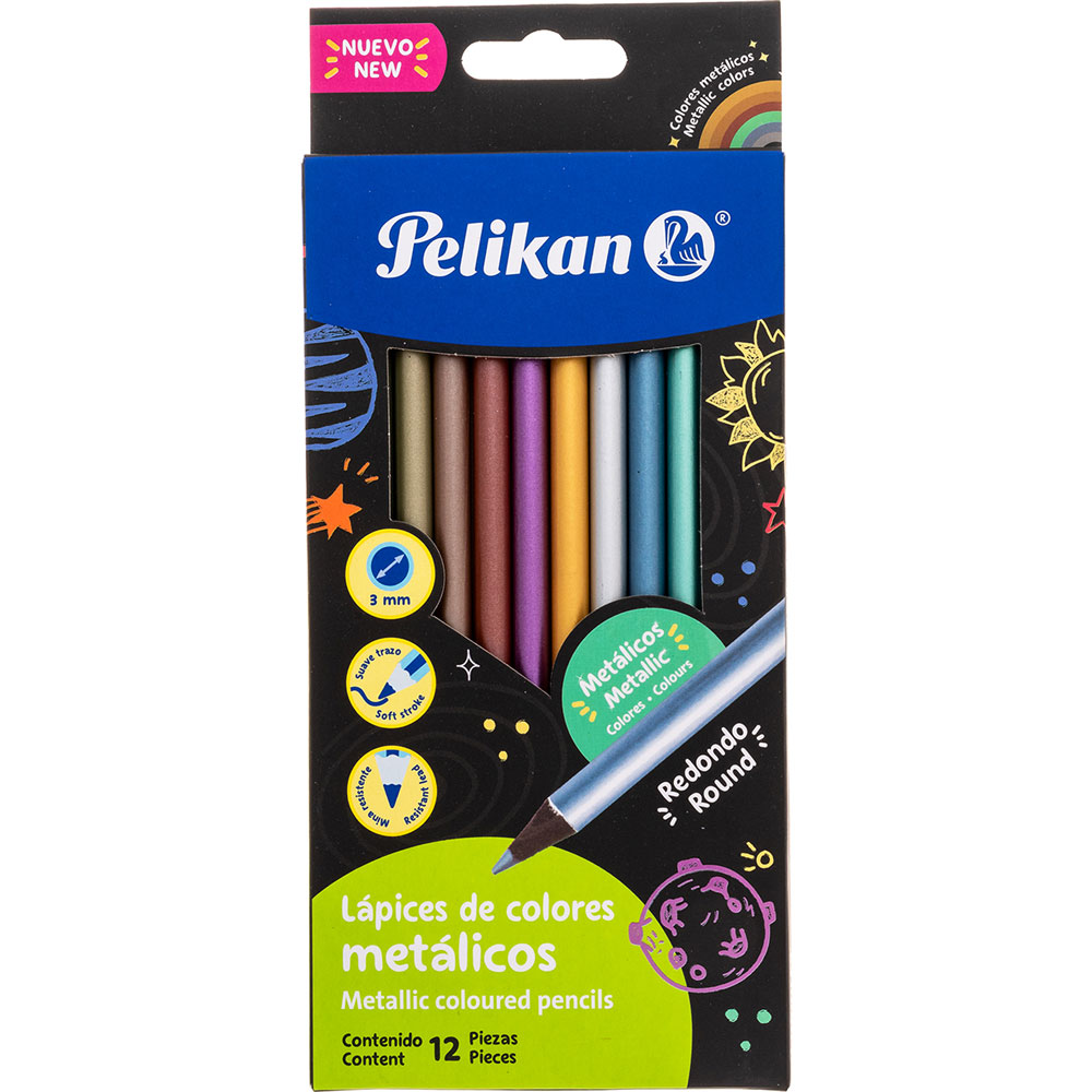 Pelikan: Lápices De Colores Silverino - 12 Piezas, Gruesos