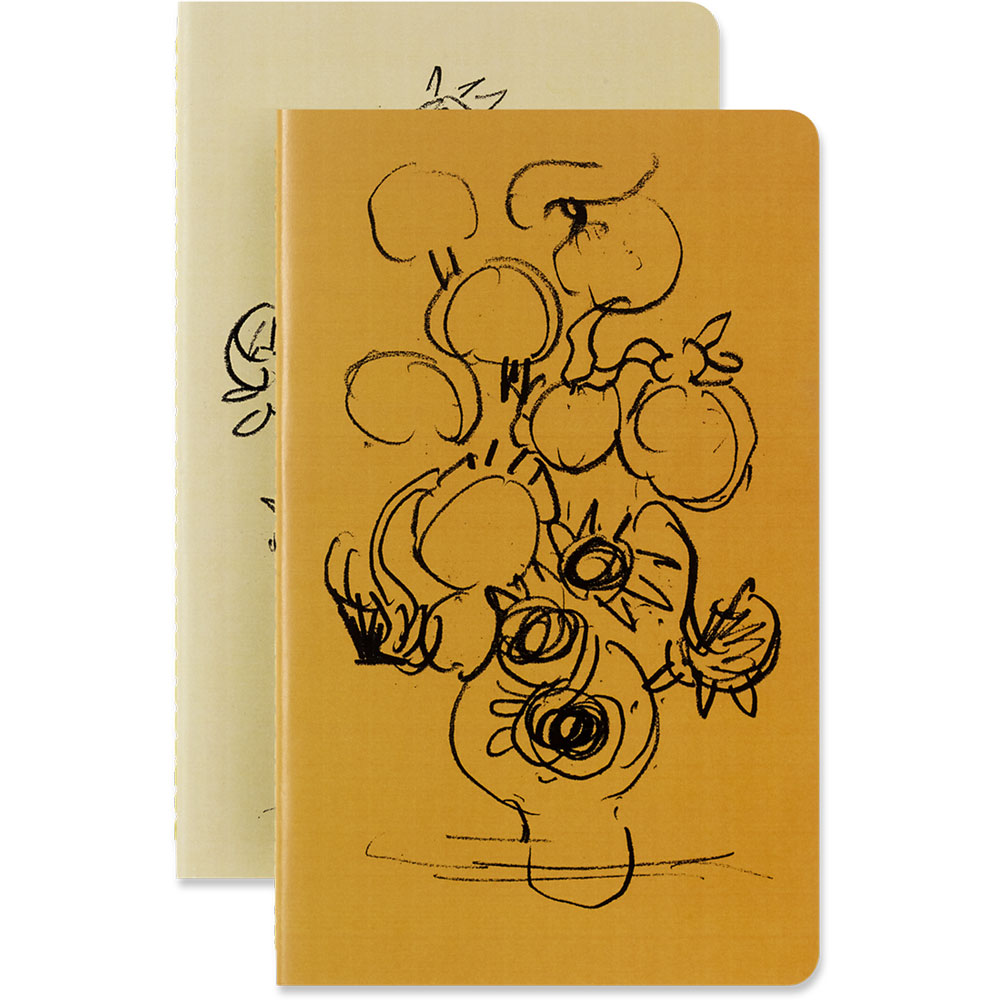 Libreta Moleskine 13x21cm Cahier Van Gogh Raya con 2 piezas