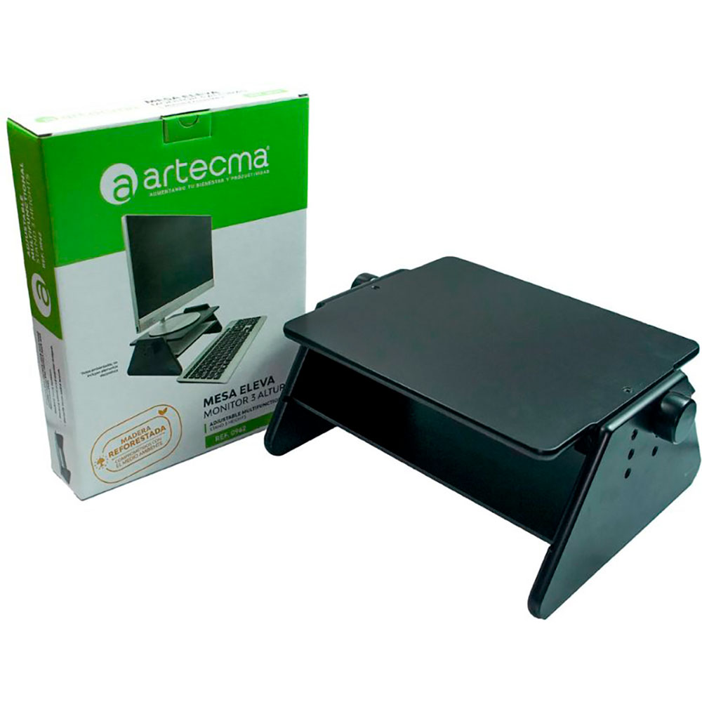 Mesa Graduable Negra 3 Alturas | Papelería Lumen
