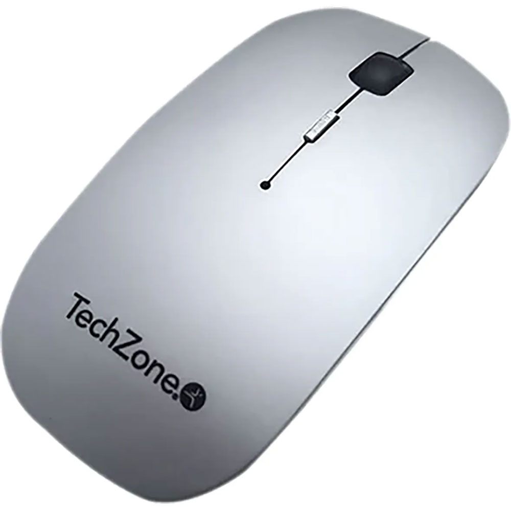 Mouse Techzone tz18MUINAMP-PL+ pad plata | Papelería Lumen