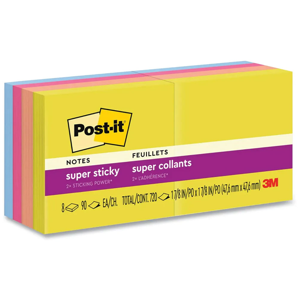 Notas Autoadhesivas Post It Joy 50X50Mm Con 8 Pads 90 Hojas