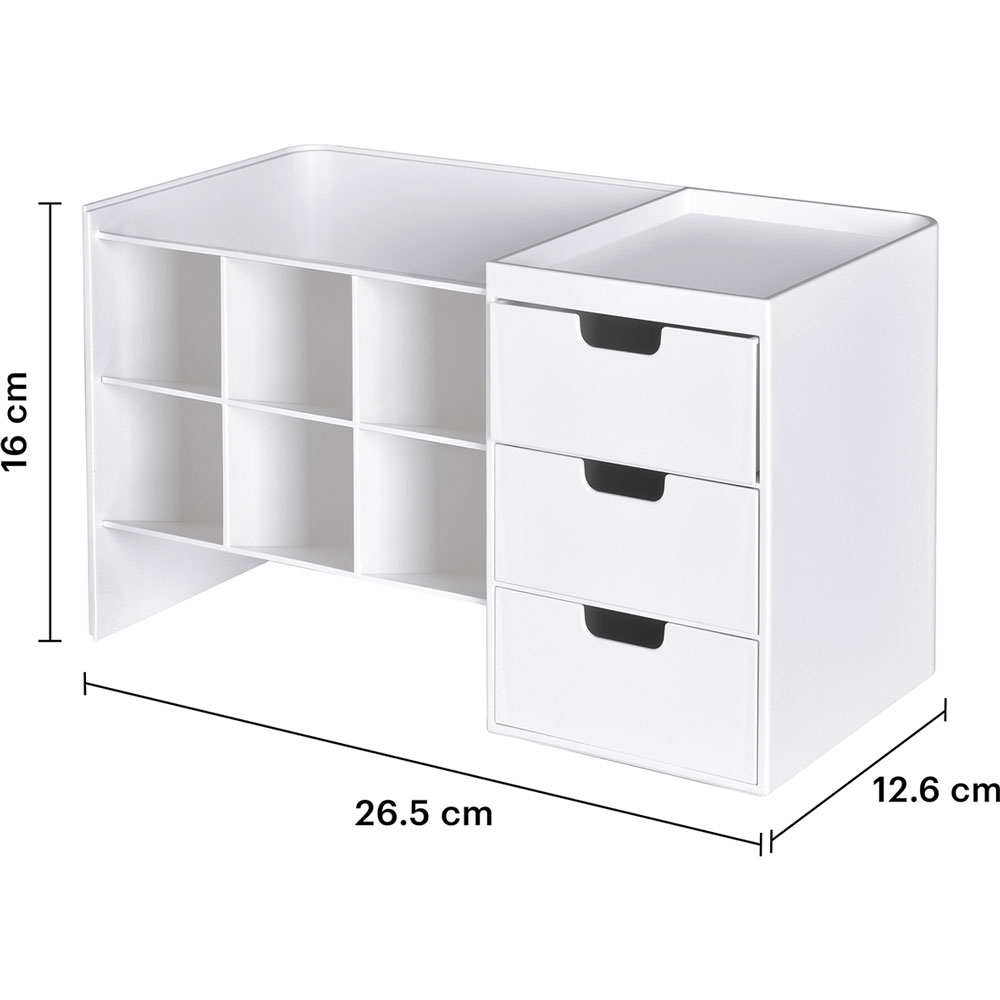 Organizador escritorio Hive Stack blanco | Papelería Lumen
