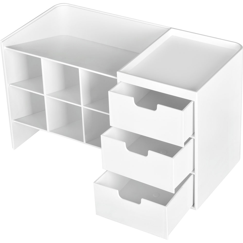 Organizador escritorio Hive Stack blanco | Papelería Lumen