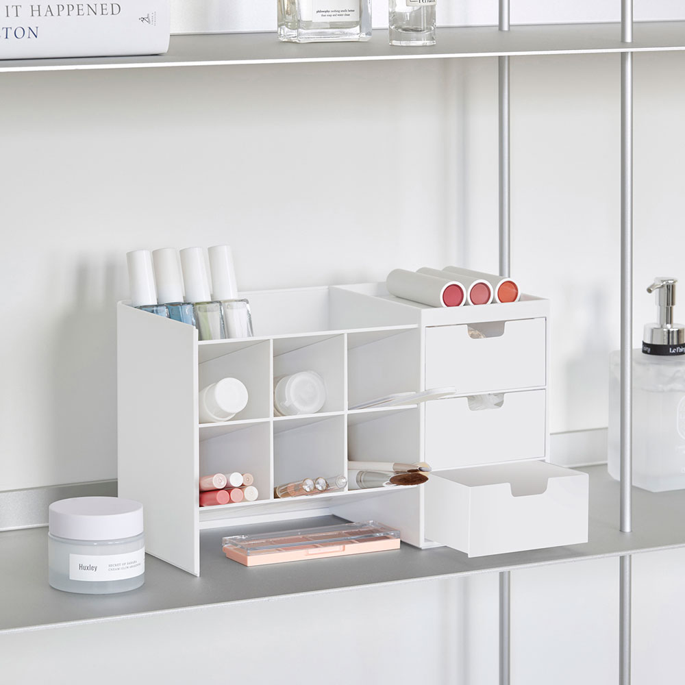 Organizador escritorio Hive Stack blanco | Papelería Lumen