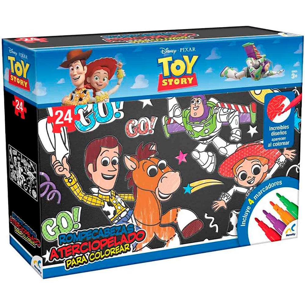 Rompecabezas Novelty Toy Story Aterciopelado Para Pintar 24 Piezas