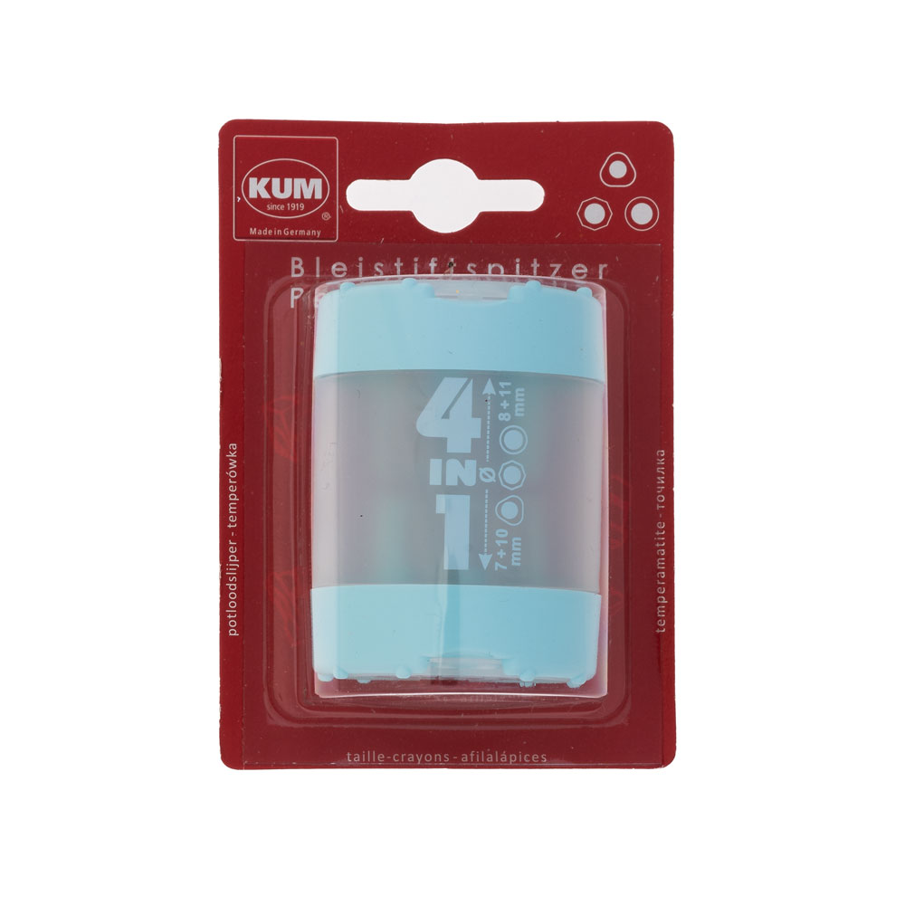 Raymay Fujii KM111A KUM 4-in-1 Pencil Sharpener, Blue