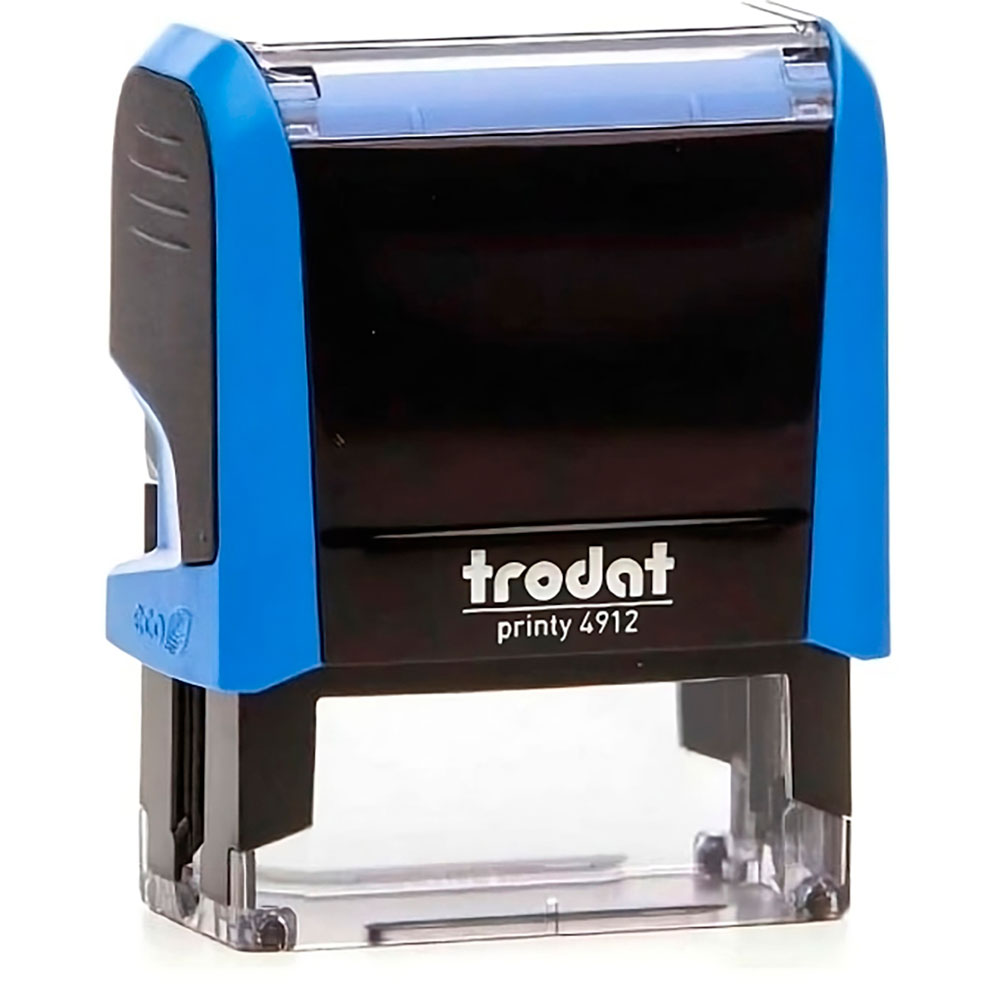 Sellos Personalizadas Trodat 4912 4.0 "S" - Sello Automático Para Direcciones Infantiles, Color Azul Sello Personalizado Para Empresas