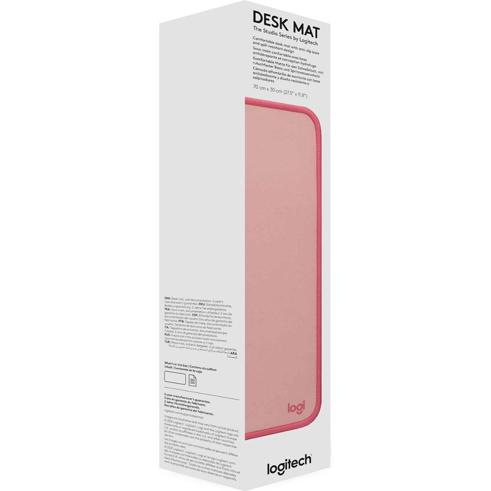 Tapete para mouse Logitech Desk Mat Studio Pad rosa | Papelería Lumen