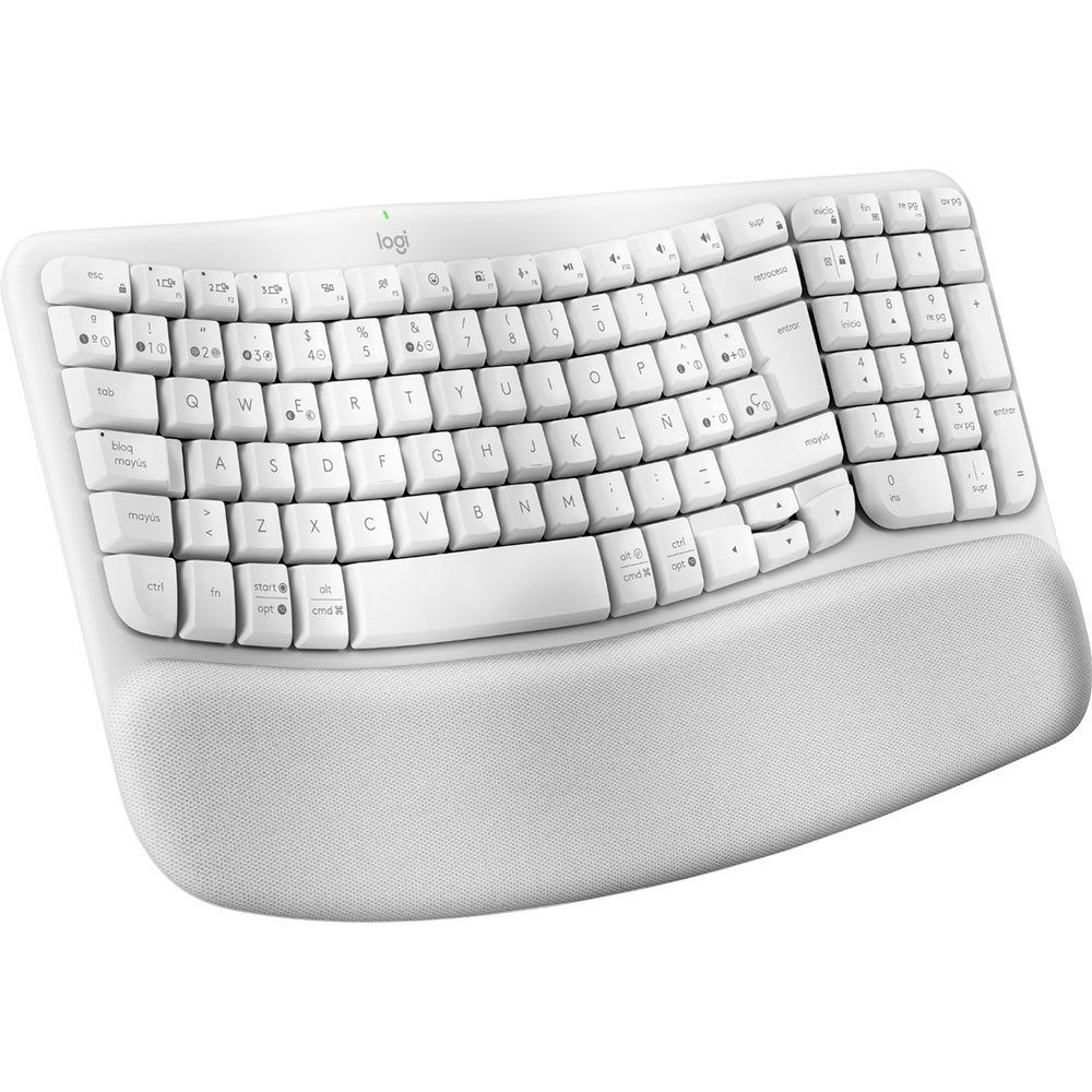 Teclado Logitech Wave Keys Bt blanco Papelería Lumen