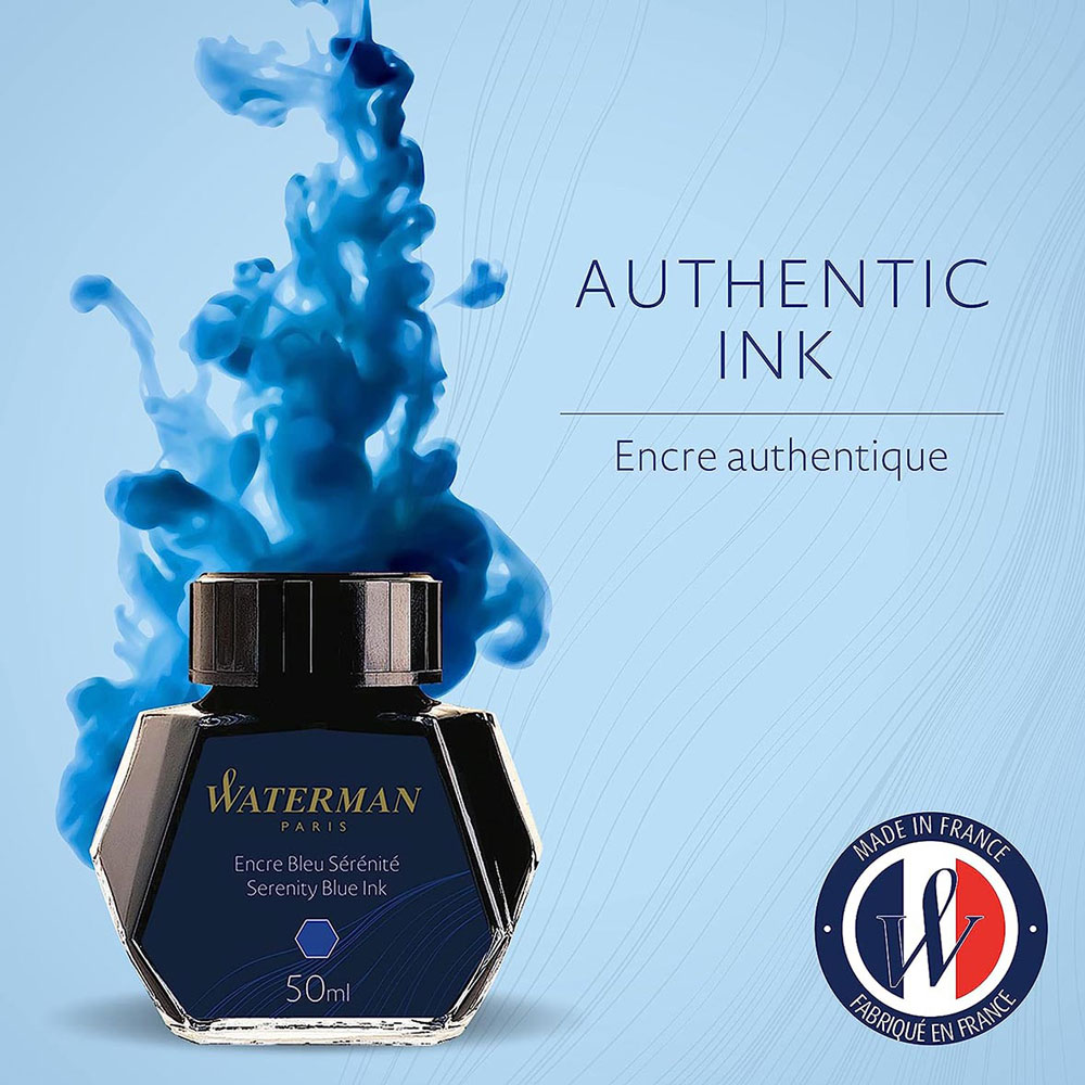 Tinta para pluma Waterman 50ml azul florida