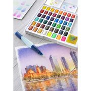 Foto de Acuarela en pastilla Faber-Castell Goldfaber con 48 pastillas 