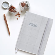 Foto de Agenda 2026 Journal Cuadros Flex Silver 13X17Cm Vista Semanal 