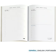Foto de Agenda 2026 Plus Kraft Nubes Basics 16X22Cm Vista Diaria 