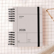 Foto de Agenda 2026 Plus W-O Gris Basics 19X22Cm Vista Diaria 