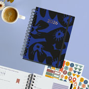 Foto de Agenda 2026 Plus W-O Midnight Marguerita 18X22Cm Vista Semanal 