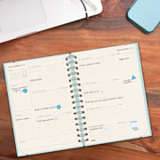 Foto de Agenda Ejecutiva Finocam Haiku Azul 18X22Cm Semana A La Vista Horizontal 26 