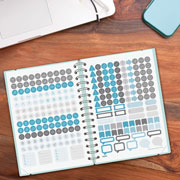 Foto de Agenda Ejecutiva Finocam Haiku Azul 18X22Cm Semana A La Vista Horizontal 26 